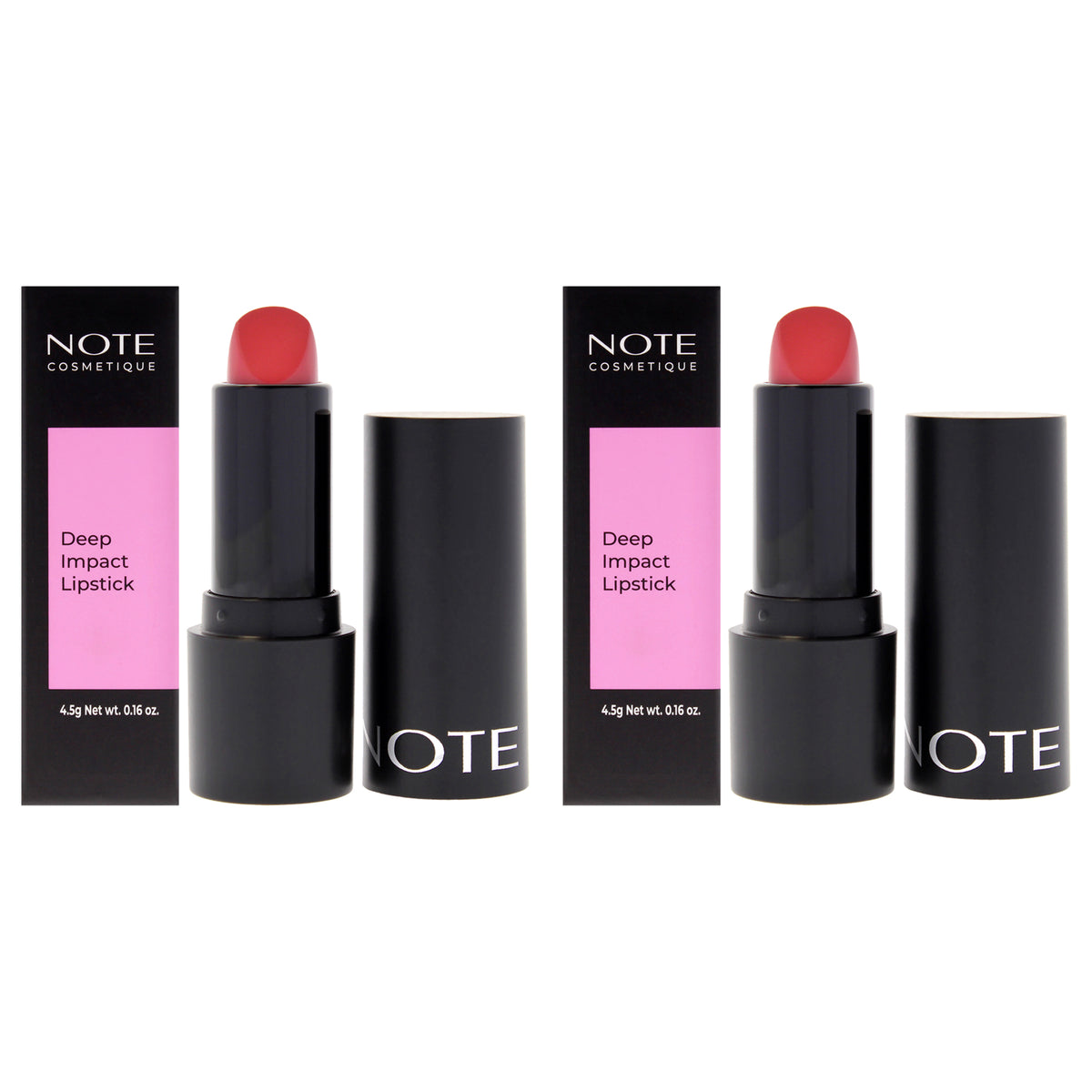 Deep Impact Lipstick - 04 Terracotta by Note Cosmetique for Women - 0.16 oz Lipstick - Pack of 2
