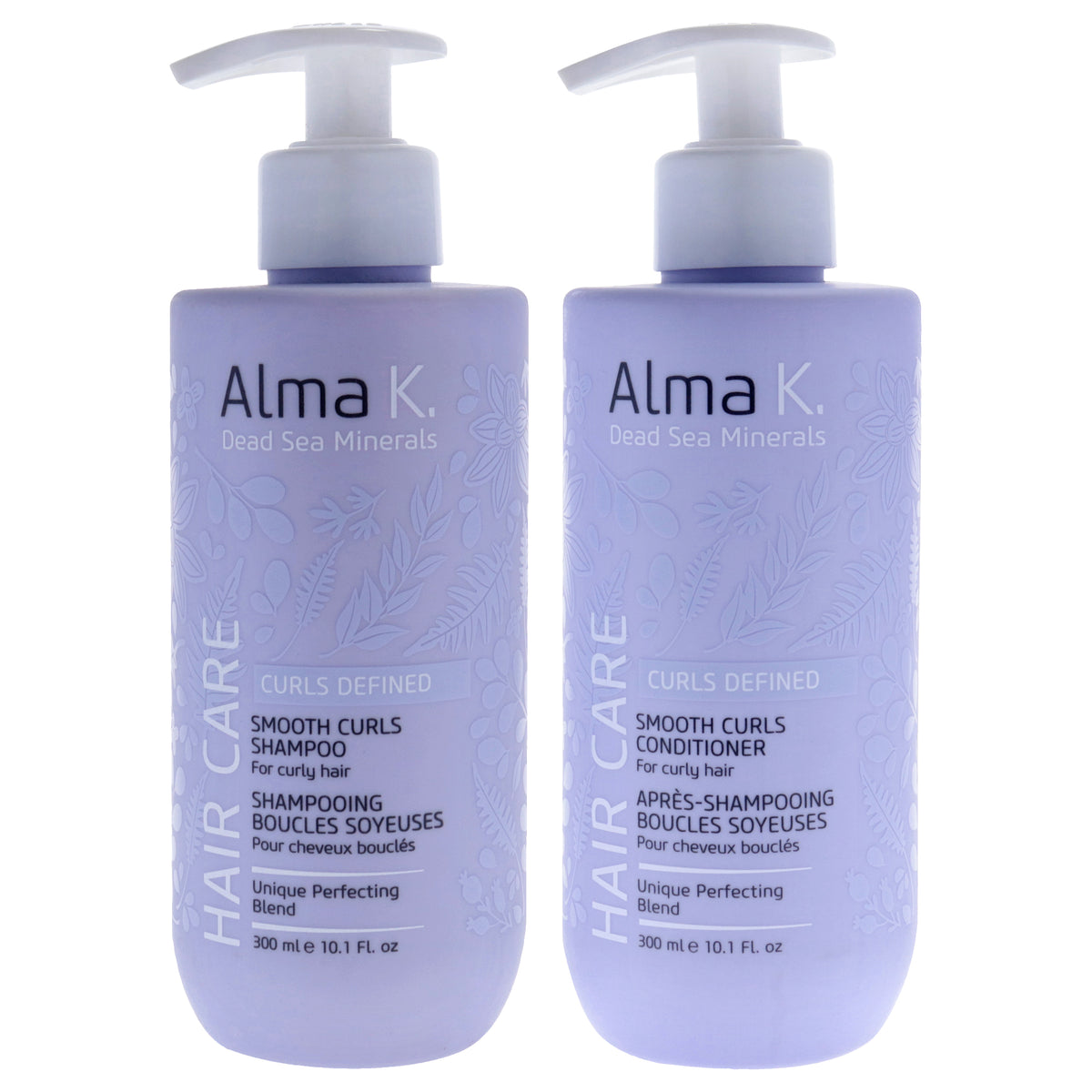 Smooth Curls Shampoo and Conditioner Kit by Alma K for Women - 2 Pc Kit 10.1oz Shampoo, 10.1oz Conditioner