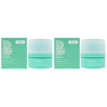 Style Plus Treat Dry Shampoo Puff Mattifying Powder - Universal by Briogeo for Unisex - 0.5 oz Dry Shampoo - Pack of 2