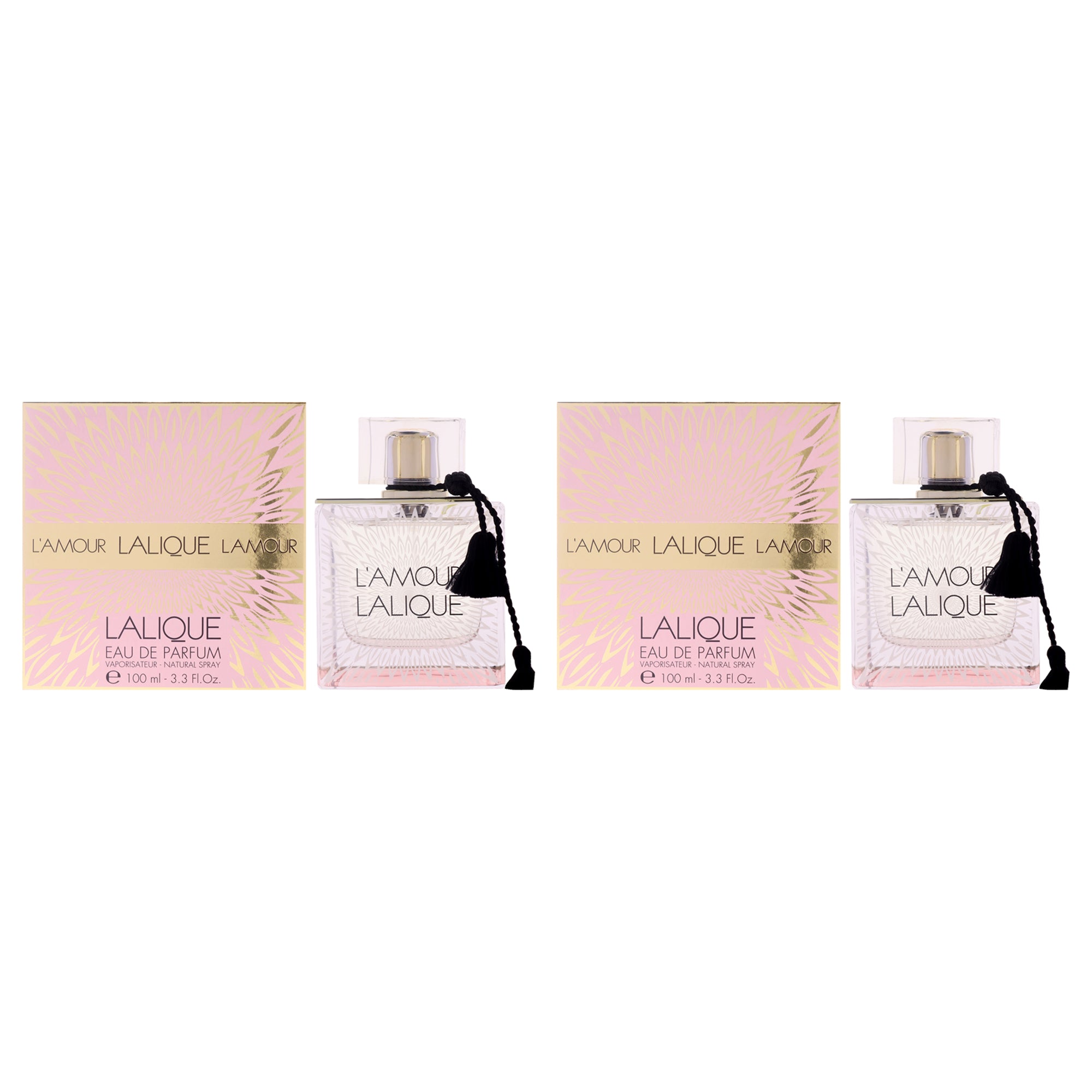 LAmour by Lalique for Women - 3.3 oz EDP Spray - Pack of 2