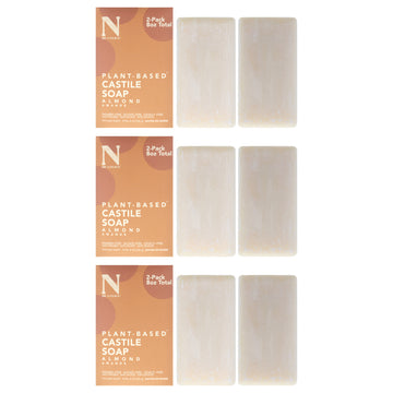Castile Bar Soap - Almond by Dr. Natural for Unisex - 2 x 8 oz Soap - Pack of 3