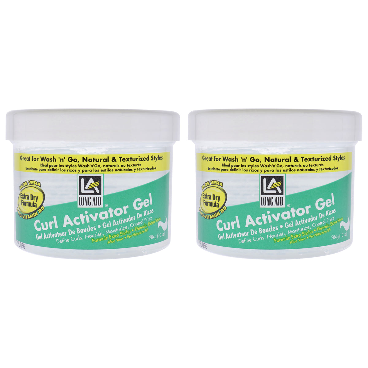 Long-Aid Curl Activator Gel - Extra Dry by Ampro for Women - 10 oz Gel - Pack of 2