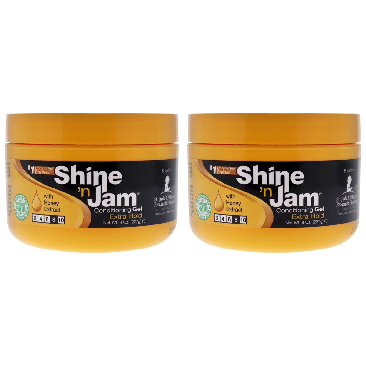 Shine-n-Jam Gel - Extra Hold by Ampro for Women - 8 oz Gel - Pack of 2