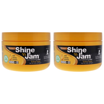 Shine-n-Jam Gel - Extra Hold by Ampro for Women - 8 oz Gel - Pack of 2