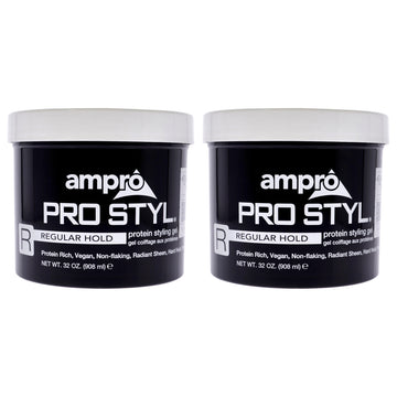 Pro Styl Protein Styling Gel - Regular Hold by Ampro for Women - 32 oz Gel - Pack of 2