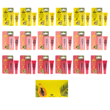 Multipurpose Soothing Kit by Dr. PawPaw for Women - 18 Pc Kit 6 x 0.33oz Original Balm, 6 x 0.33oz Tinted Balm - Peach Pink, 6 x 0.33oz Tinted Balm - Ultimate Red, 1Pc Display PDQ