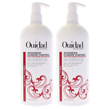 Advanced Climate Control Heat and Humidity Gel - Anti Frizz by Ouidad for Unisex - 33.8 oz Gel - Pack of 2