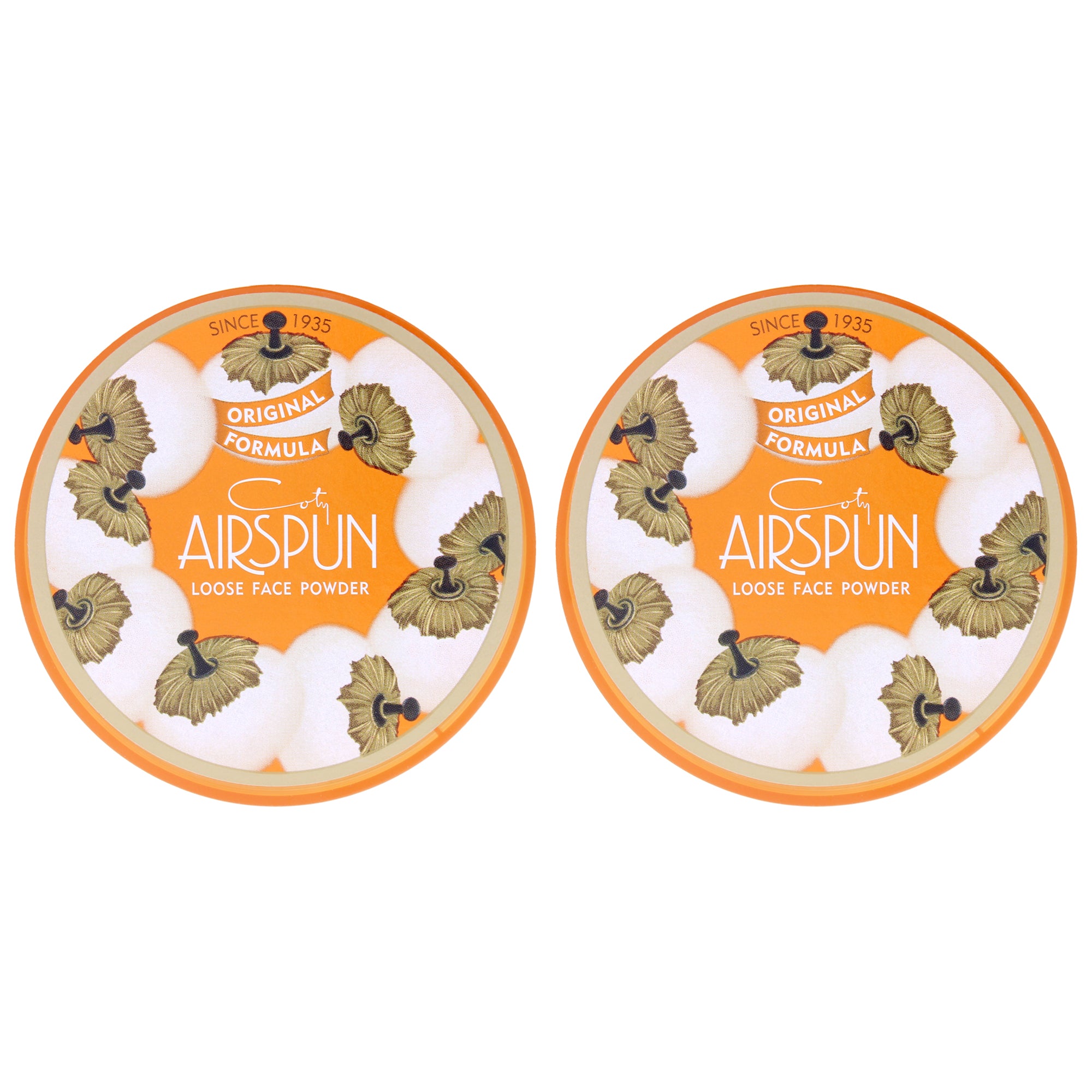 Airspun Loose Face Powder - 070-041 Translucent Extra Coverage by Coty for Women - 2.3 oz Powder - Pack of 2