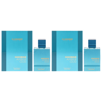Amber Oud - Aqua Dubai Edition by Al Haramain for Unisex - 2.53 oz Extrait De Parfum Spray - Pack of 2