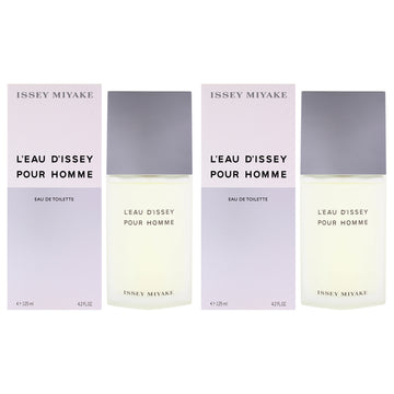 Leau Dissey by Issey Miyake for Men - 4.2 oz EDT Spray - Pack of 2