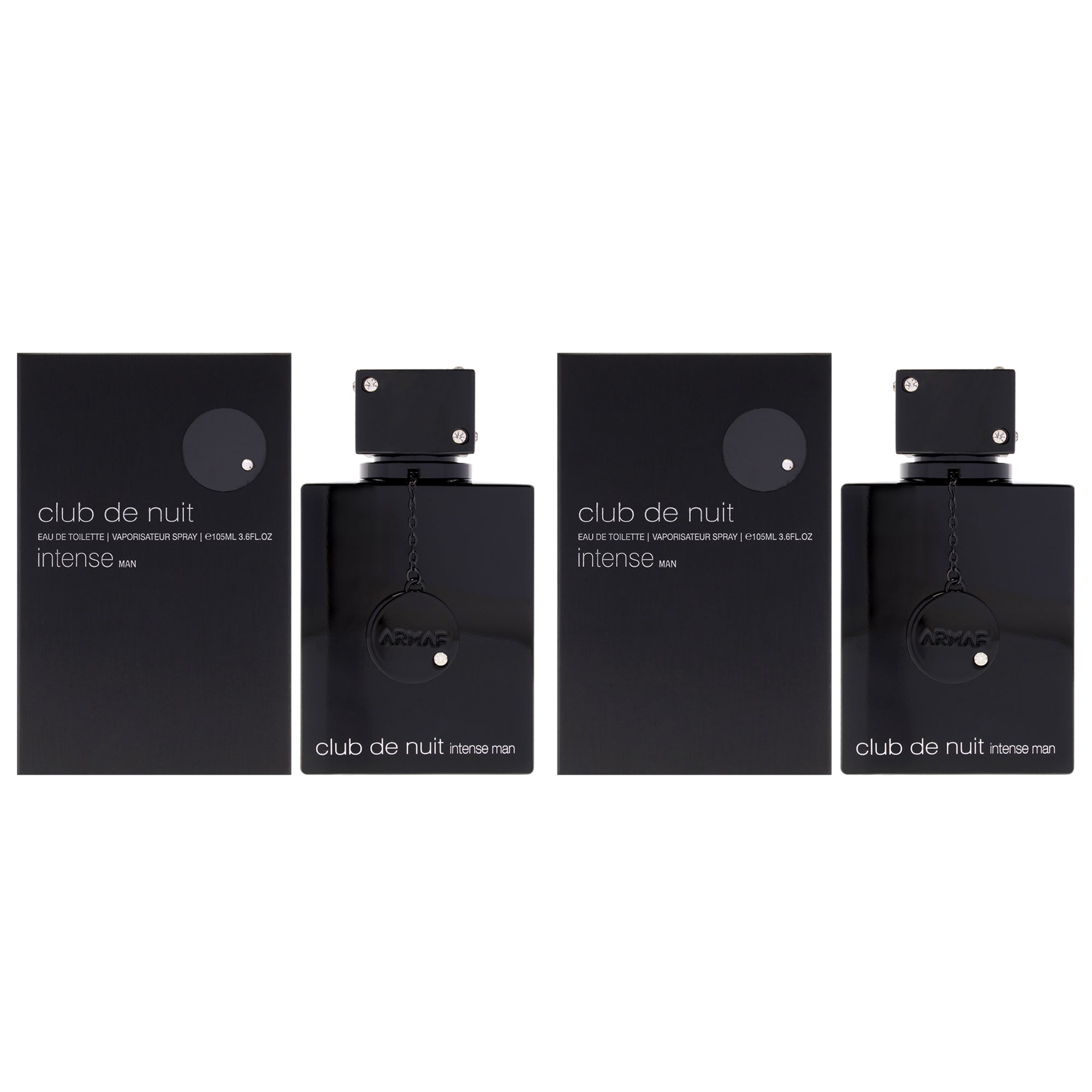 Club De Nuit Intense by Armaf for Men - 3.6 oz EDT Spray - Pack of 2