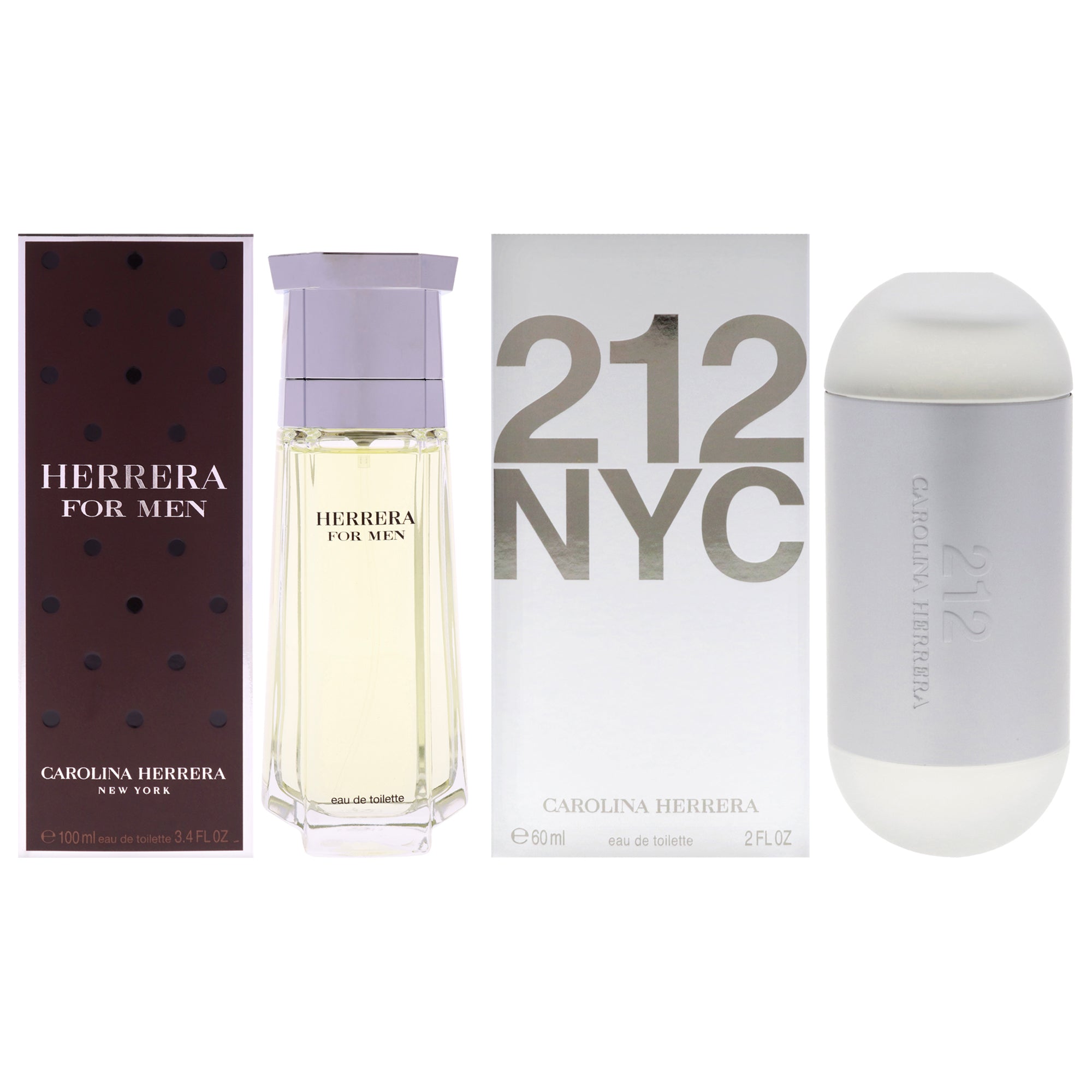 Carolina Herrera Kit by Carolina Herrera for Unisex - 2 Pc Kit 2oz 212 EDT Spray, 3.4oz Herrera EDT Spray