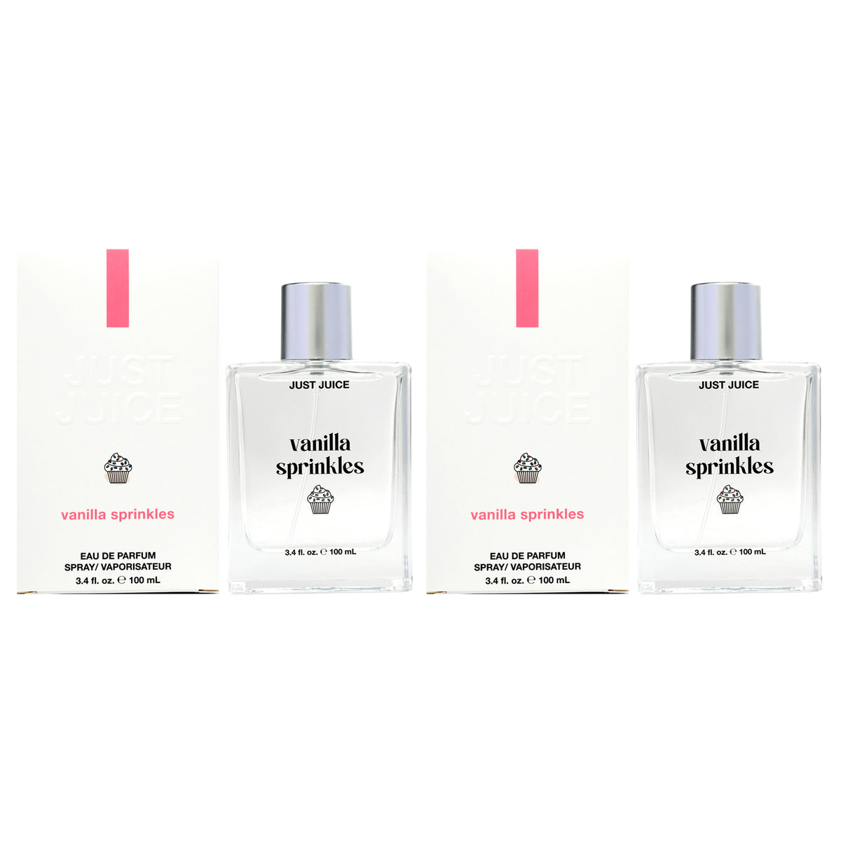 Vanilla Sprinkles by Just Juice for Unisex - 3.4 oz EDP Spray - Pack of 2