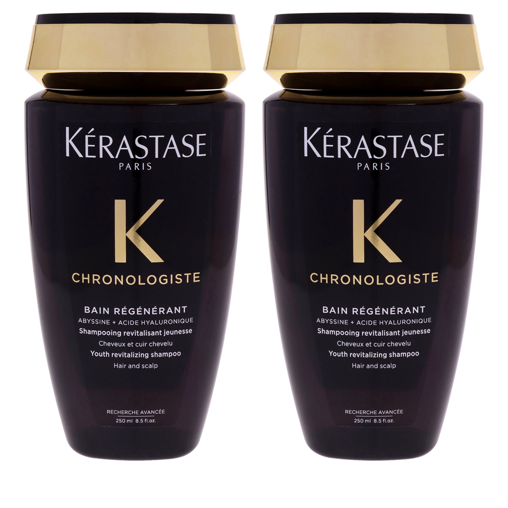 Chronologiste Bain Regenerant Shampoo by Kerastase for Unisex - 8.5 oz Shampoo - Pack of 2