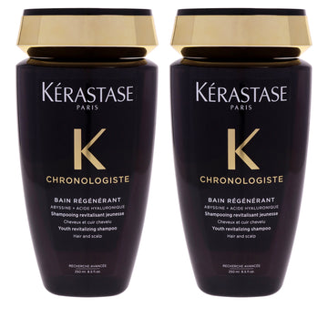 Chronologiste Bain Regenerant Shampoo by Kerastase for Unisex - 8.5 oz Shampoo - Pack of 2