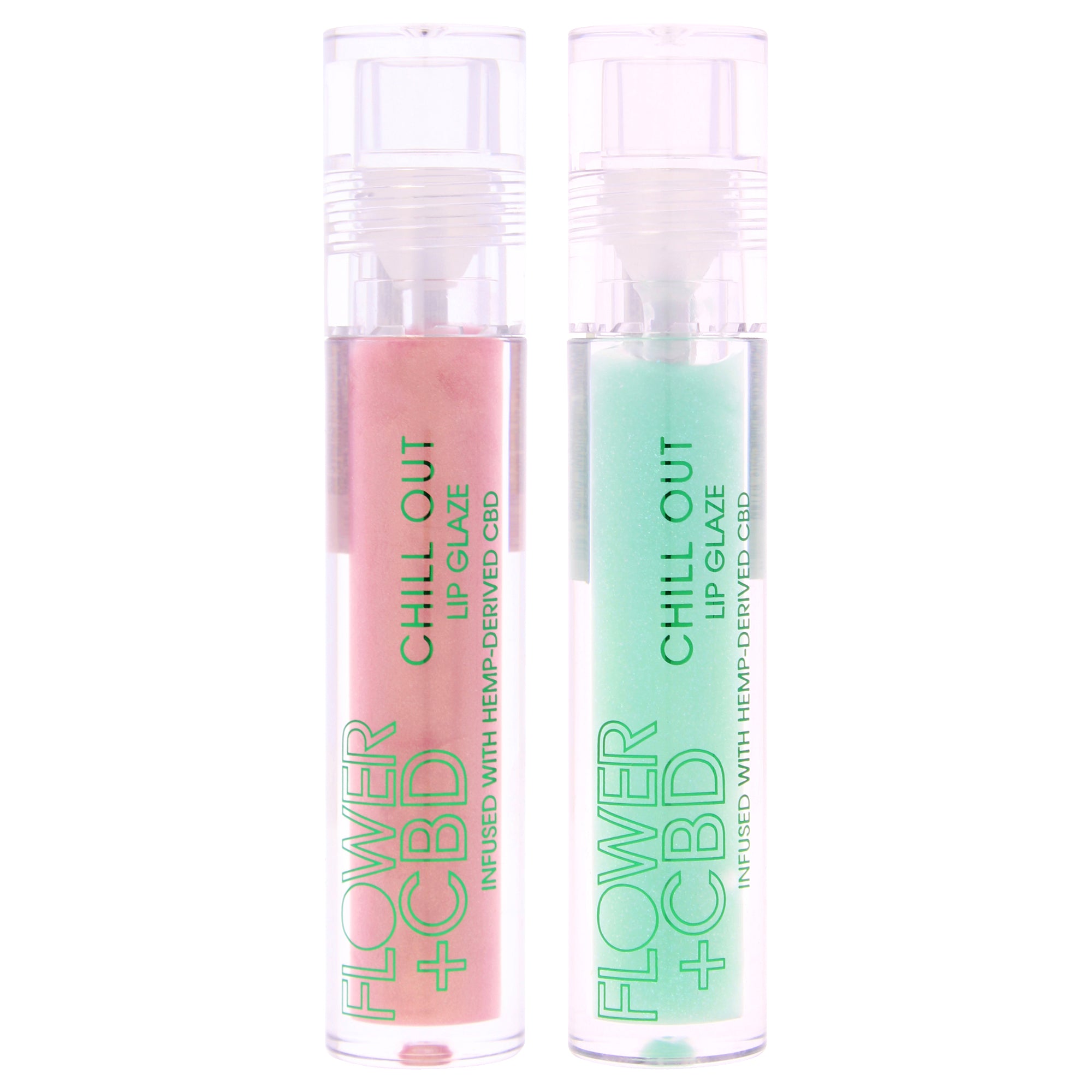 CBD Chill Out Lip Glaze Kit by Flower Beauty for Women - 2 Pc Kit 0.1oz Lip Gloss - Dazed, 0.1oz Lip Gloss - 05 Dreamy
