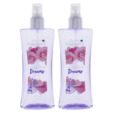 Romance and Dreams by Body Fantasies for Women - 8 oz Body Spray - Pack of 2