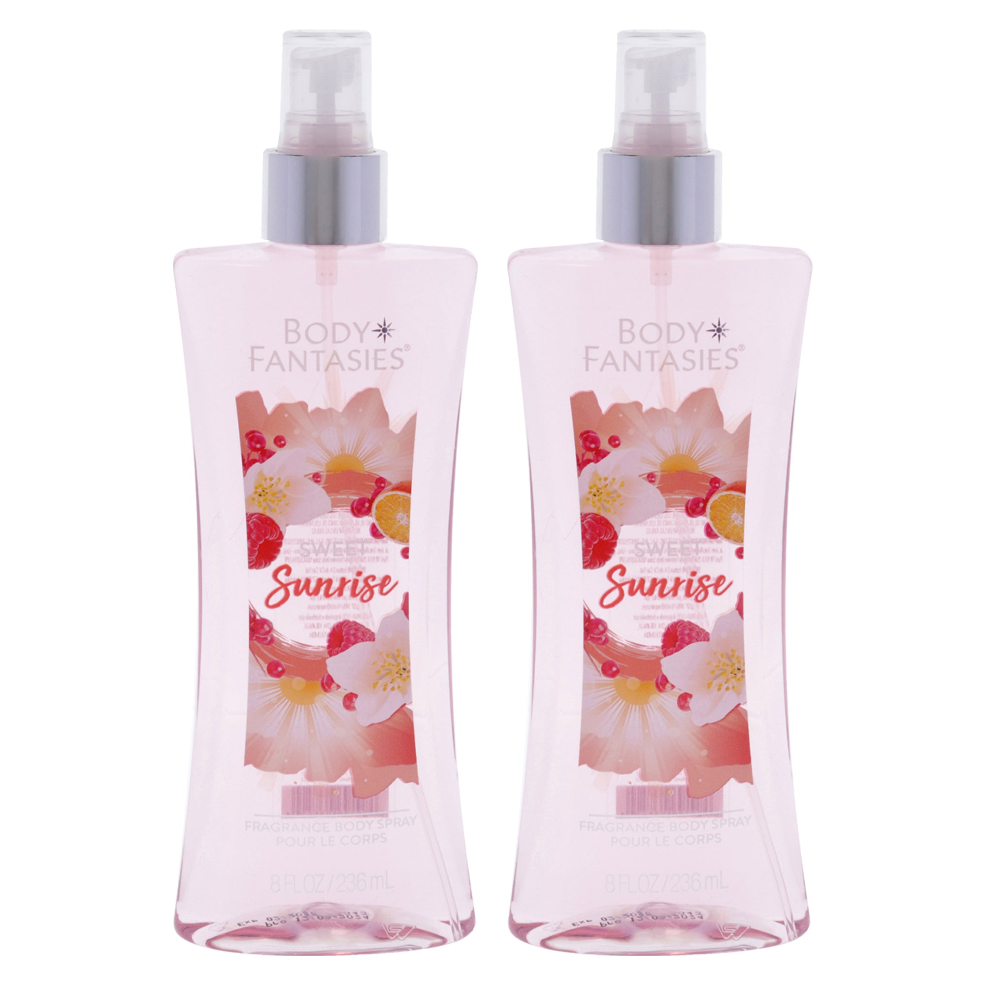 Sweet Sunrise by Body Fantasies for Women - 8 oz Body Spray - Pack of 2