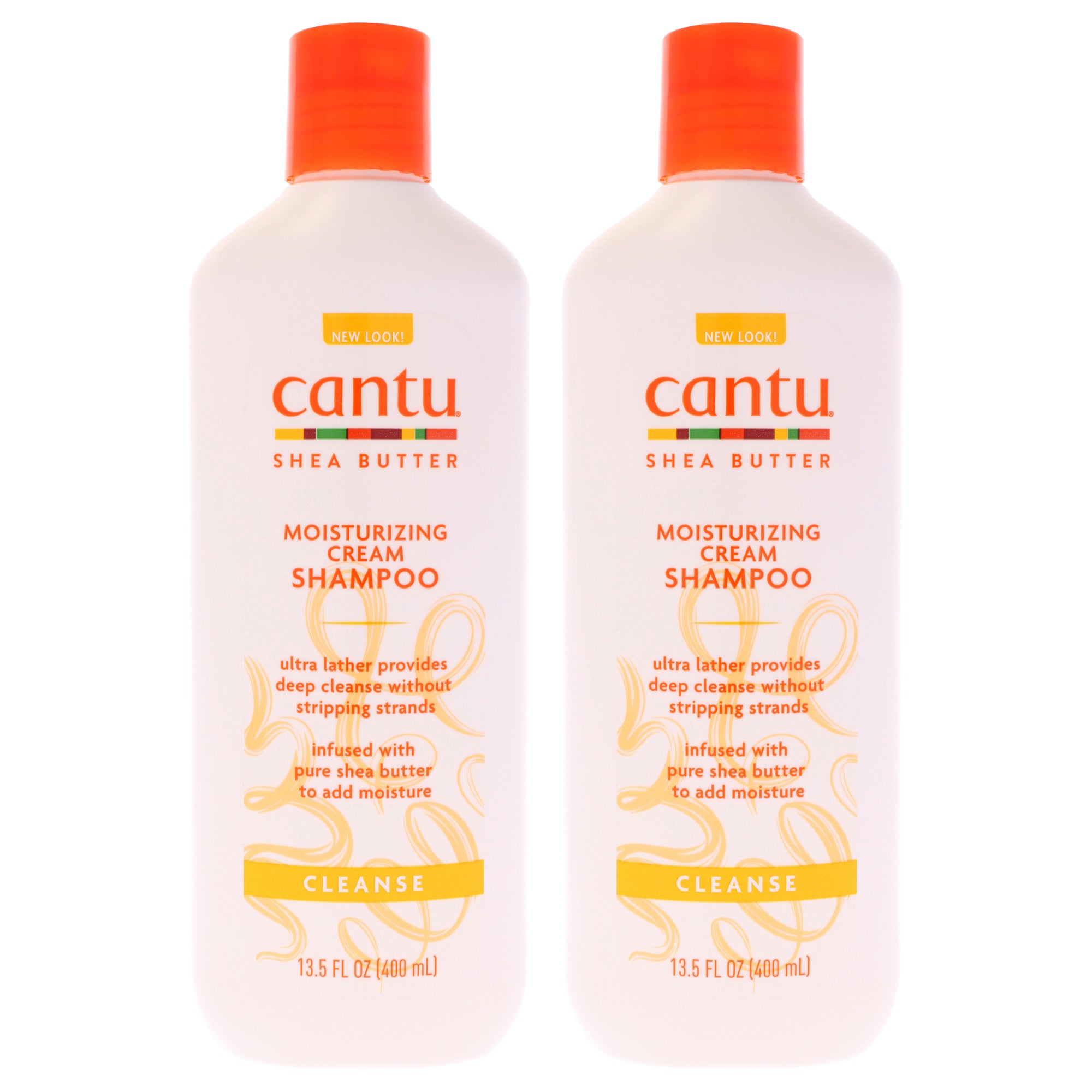 Shea Butter Moisturizing Cream Shampoo by Cantu for Unisex - 13.5 oz Shampoo - Pack of 2