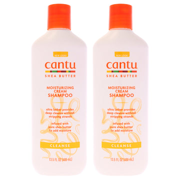 Shea Butter Moisturizing Cream Shampoo by Cantu for Unisex - 13.5 oz Shampoo - Pack of 2