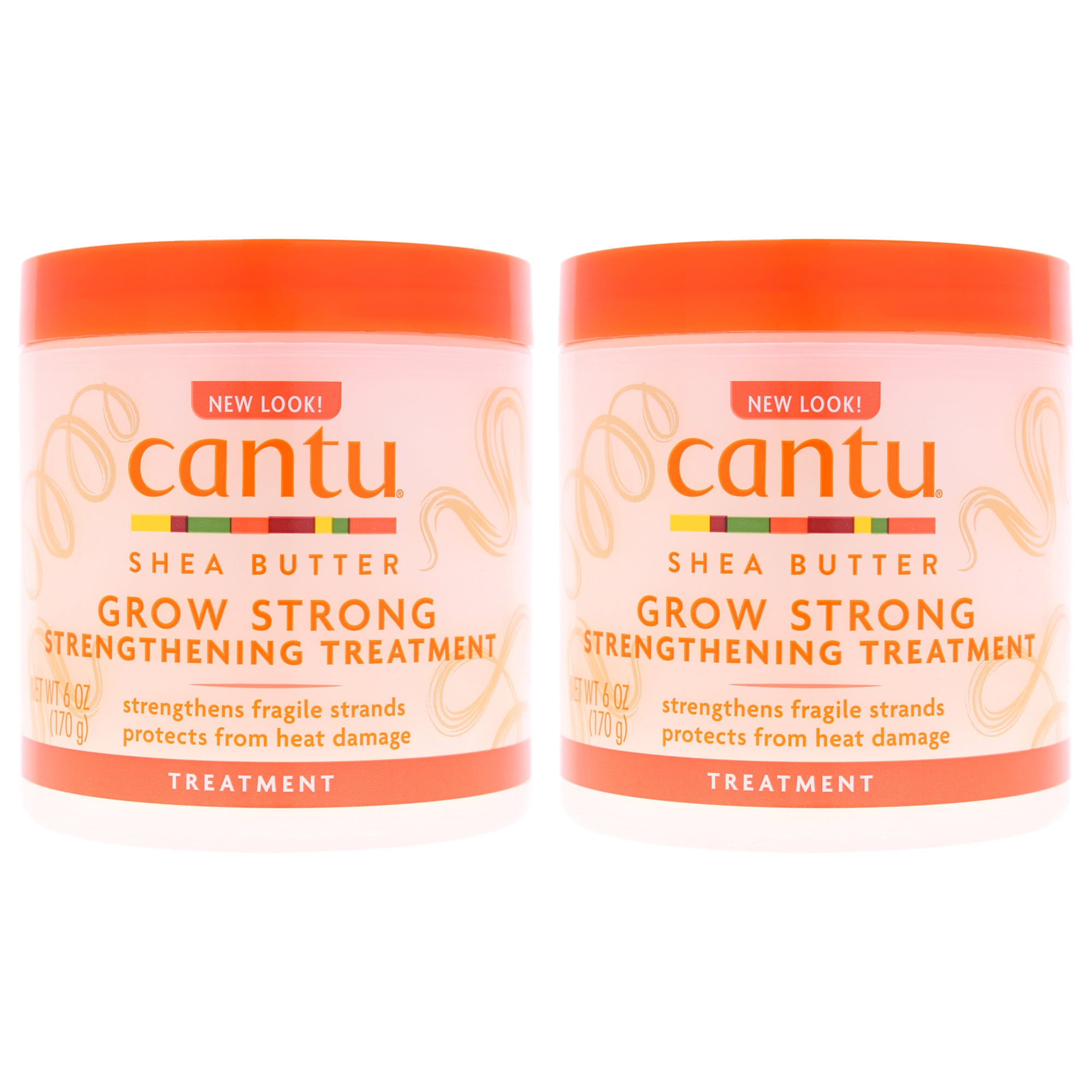 Shea Butter Grow Strong Strengthening Treatment by Cantu for Unisex - 6 oz Treatment - Pack of 2
