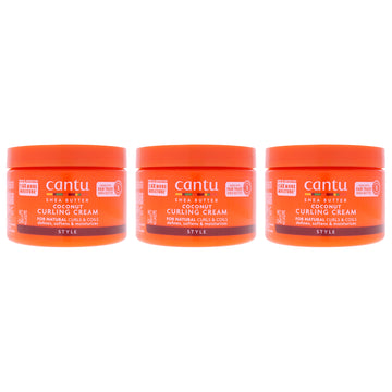 Shea Butter Coconut Curling Cream by Cantu for Unisex - 12 oz Cream - Pack of 3