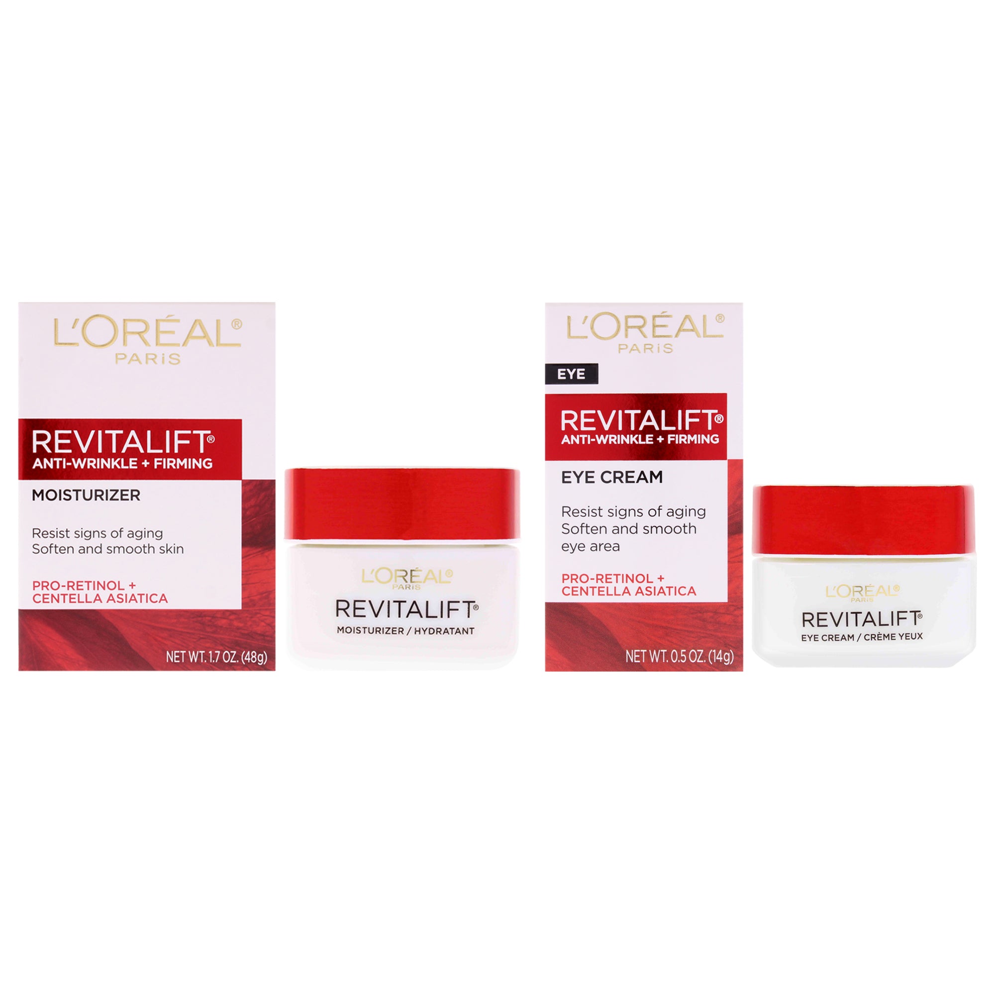 Revitalift Anti Wrinkle Day Cream Kit by LOreal Paris for Unisex - 2 Pc Kit 0.5oz Eye Cream, 1.7oz Day Cream