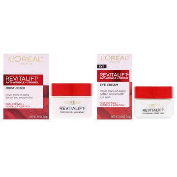 Revitalift Anti Wrinkle Day Cream Kit by LOreal Paris for Unisex - 2 Pc Kit 0.5oz Eye Cream, 1.7oz Day Cream