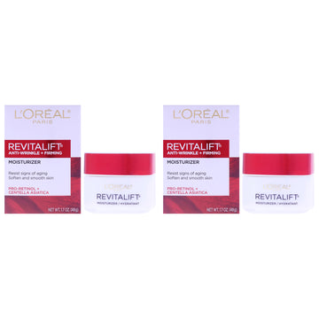 Revitalift Anti Wrinkle and Firming Day Cream by LOreal Paris for Unisex - 1.7 oz Moisturizer - Pack of 2