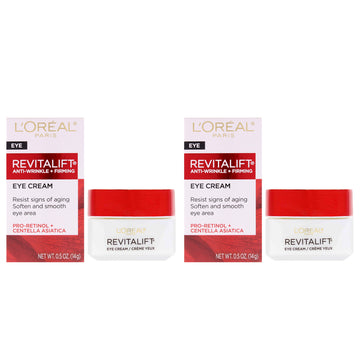 Revitalift Anti-Wrinkle Plus Firming Eye Cream by LOreal Paris for Unisex - 0.5 oz Cream - Pack of 2