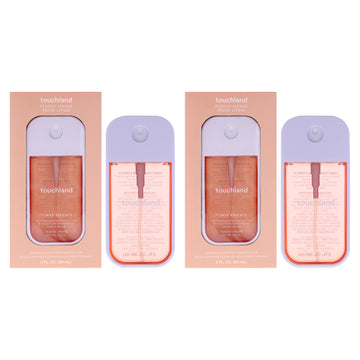 Power Essence Hydrating Body and Hair Fragrance Mist - Peachy Lychee by Touchland for Unisex - 2 oz Fragrance Mist - Pack of 2