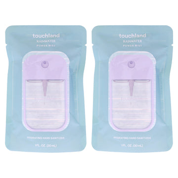 Power Mist Hydrating Hand Sanitizer - Rainwater by Touchland for Unisex - 1 oz Hand Sanitizer - Pack of 2