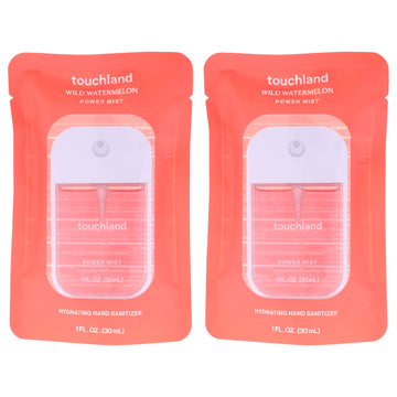 Power Mist Hydrating Hand Sanitizer - Wild Watermelon by Touchland for Unisex - 1 oz Hand Sanitizer - Pack of 2