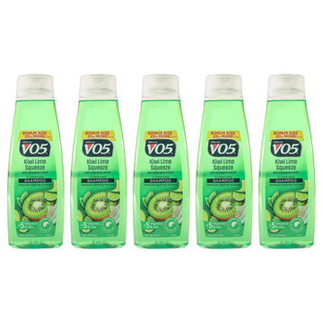 Clarifying Kiwi Lime Squeeze Shampoo by Alberto VO5 for Unisex - 15 oz Shampoo - Pack of 5