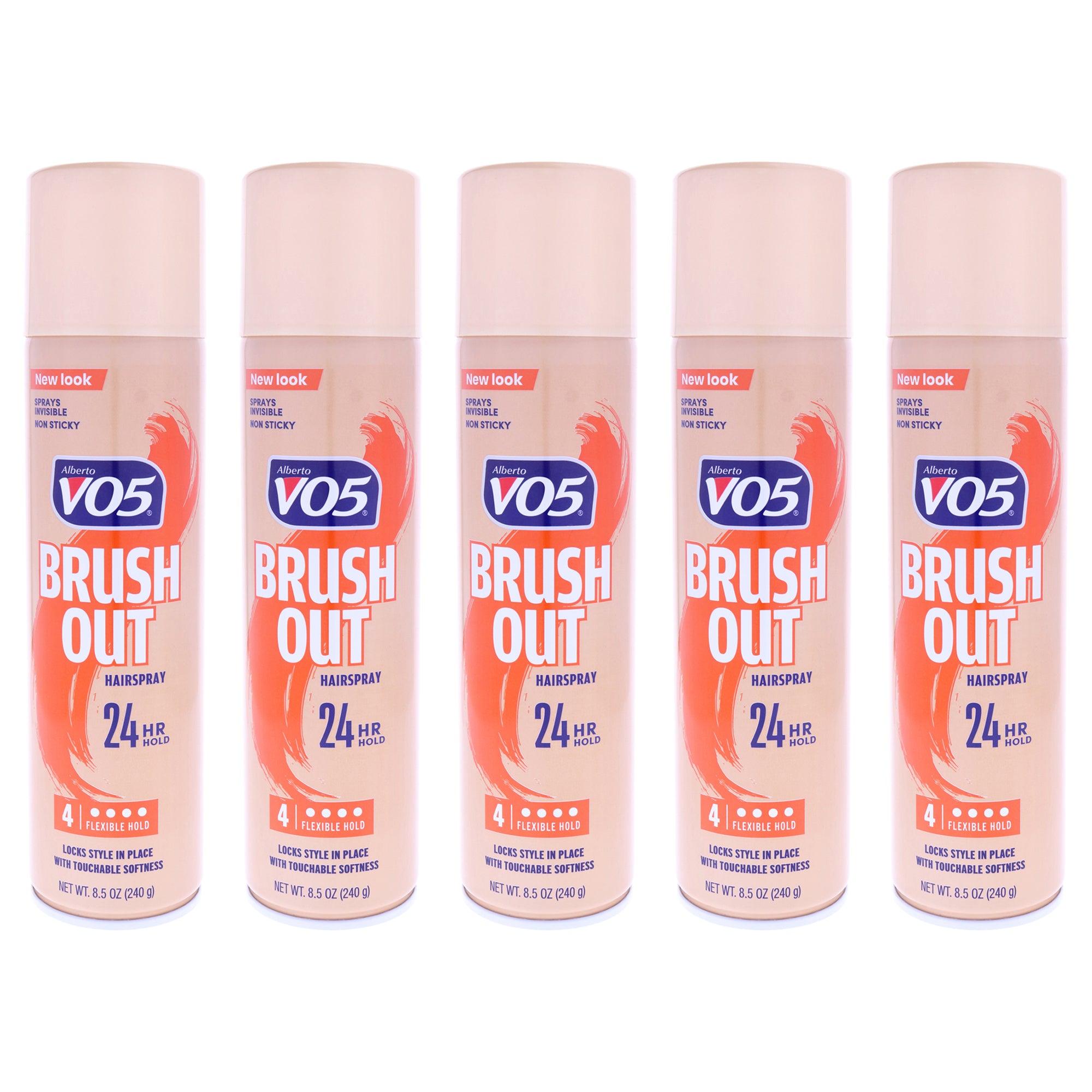 Crystal Clear Brush Out Hair Spray by Alberto VO5 for Unisex - 8.5 oz Hair Spray - Pack of 5