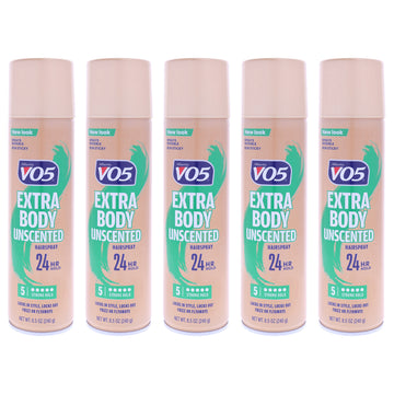Crystal Clear Unscented Hair Spray by Alberto VO5 for Unisex - 8.5 oz Hair Spray - Pack of 5