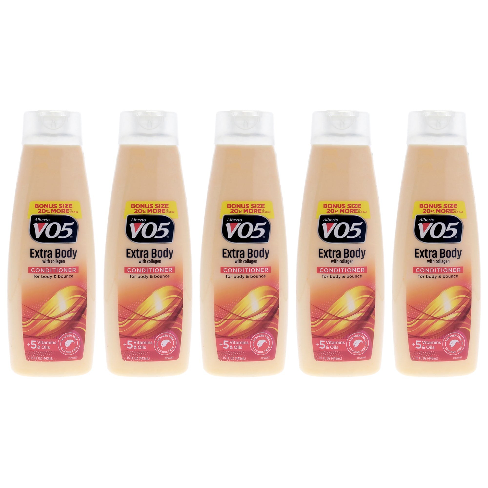 Extra Body Volumizing Conditioner by Alberto VO5 for Unisex - 15 oz Conditioner - Pack of 5