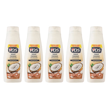 Moisturizing Island Coconut Shampoo by Alberto VO5 for Unisex - 15 oz Shampoo - Pack of 5