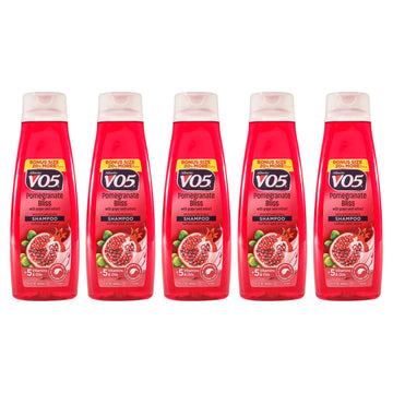 Moisturizing Pomegranate Bliss Shampoo by Alberto VO5 for Unisex - 15 oz Shampoo - Pack of 5