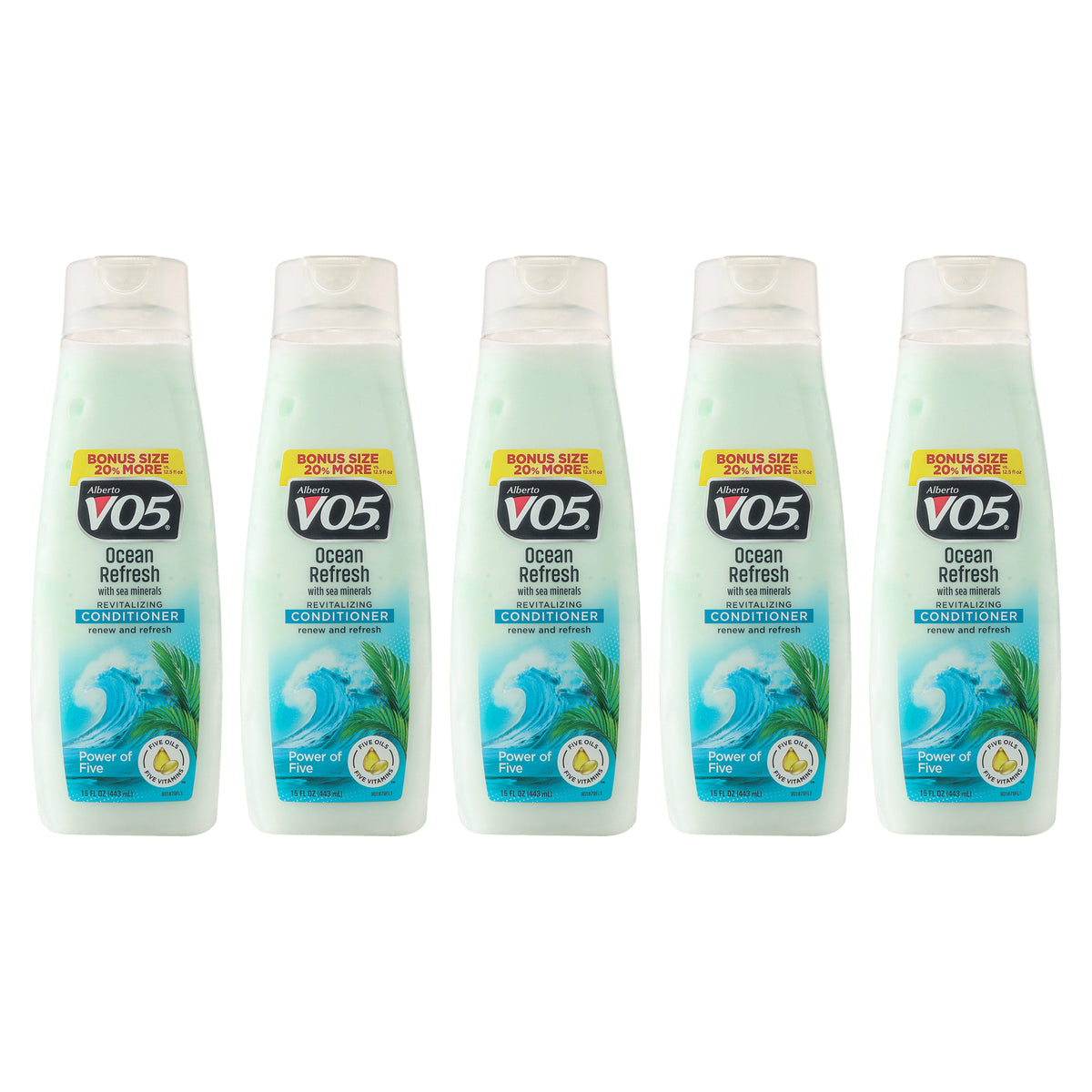 Revitalizing Ocean Refresh Conditioner by Alberto VO5 for Unisex - 15 oz Conditioner - Pack of 5
