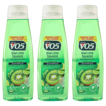 Clarifying Kiwi Lime Squeeze Shampoo by Alberto VO5 for Unisex - 15 oz Shampoo - Pack of 3