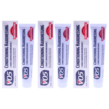 Conditioning Hairdressing - Gray White Silver Blonde Hair by Alberto VO5 for Unisex - 1.5 oz Conditioner - Pack of 3