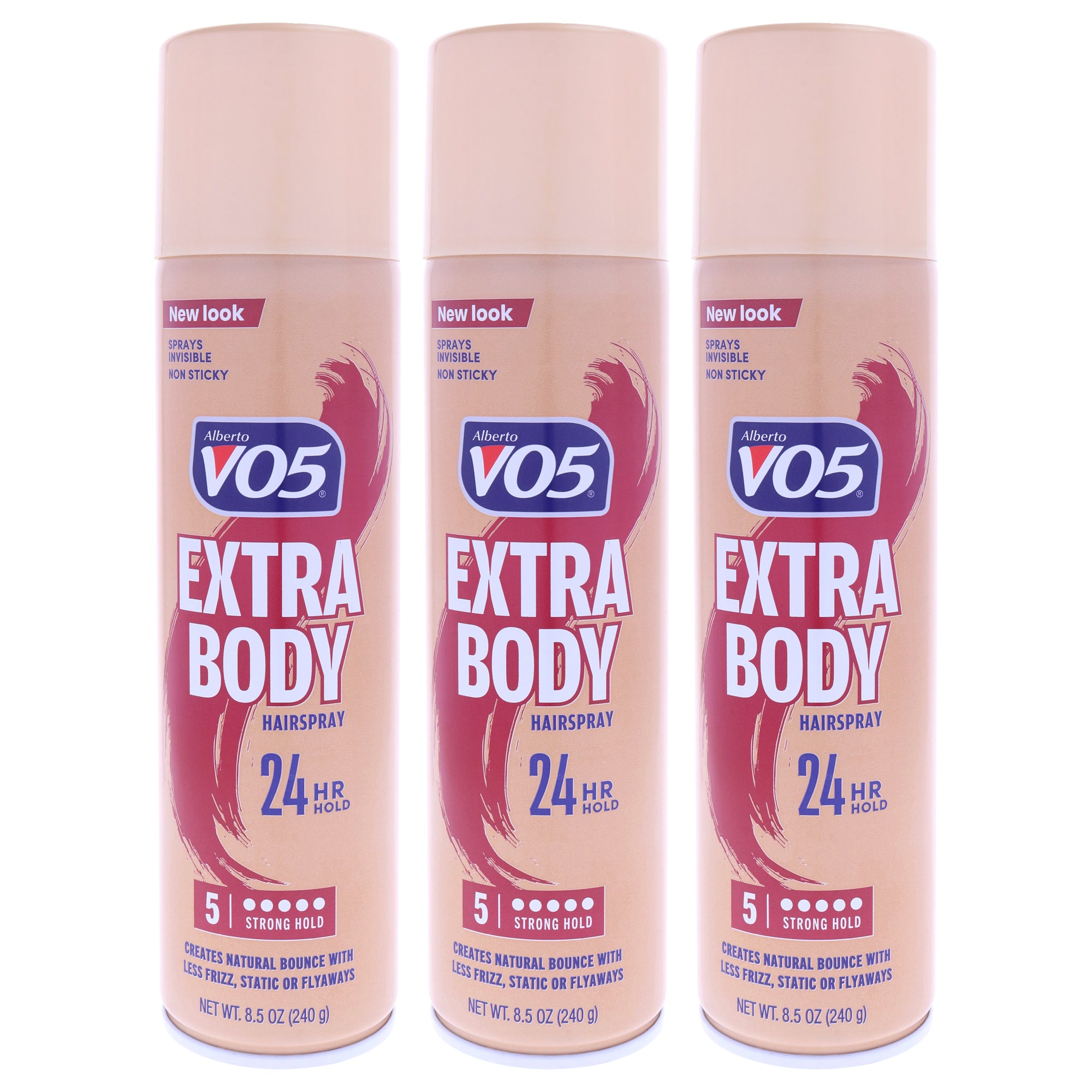 Crystal Clear Extra Body Hair Spray by Alberto VO5 for Unisex - 8.5 oz Hair Spray - Pack of 3