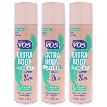 Crystal Clear Unscented Hair Spray by Alberto VO5 for Unisex - 8.5 oz Hair Spray - Pack of 3