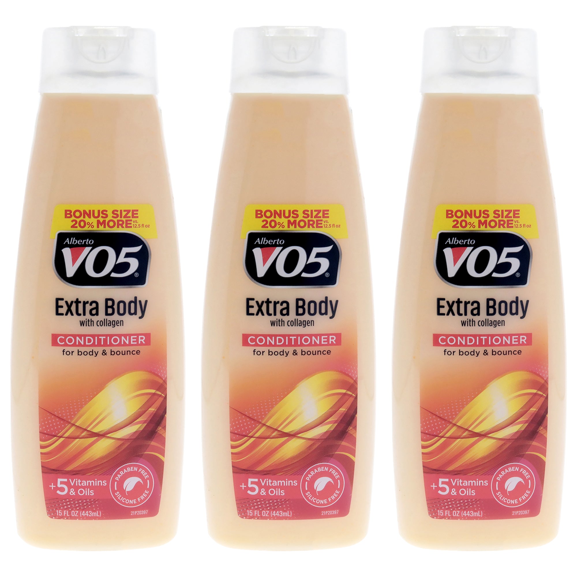 Extra Body Volumizing Conditioner by Alberto VO5 for Unisex - 15 oz Conditioner - Pack of 3
