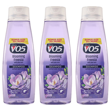 Moisturizing Blooming Freesia Shampoo by Alberto VO5 for Unisex - 15 oz Shampoo - Pack of 3