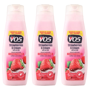 Moisturizing Strawberries Cream Conditioner by Alberto VO5 for Unisex - 15 oz Conditioner - Pack of 3