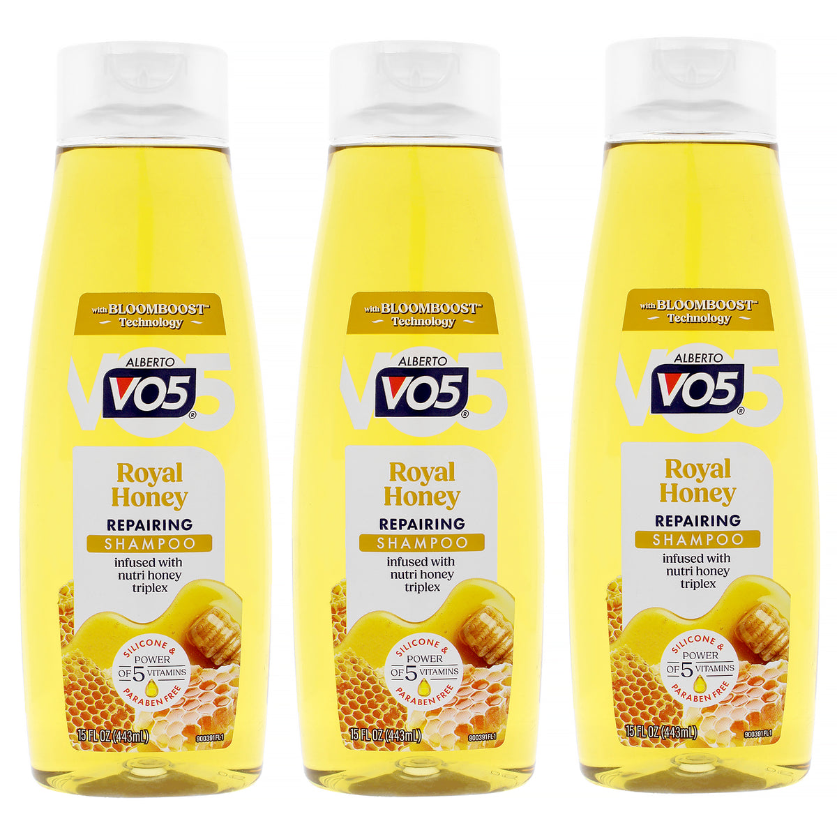 Royal Honey Repairing Shampoo by Alberto VO5 for Unisex - 15 oz Shampoo - Pack of 3