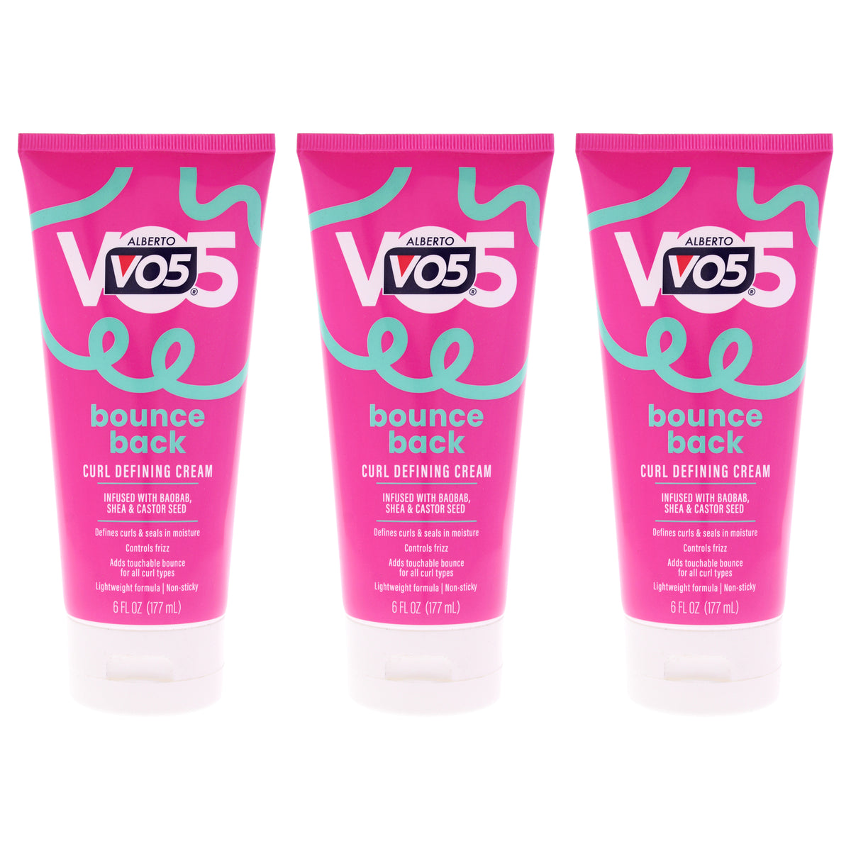Bounce Back Curl Defining Cream by Alberto VO5 for Unisex - 6 oz Cream - Pack of 3
