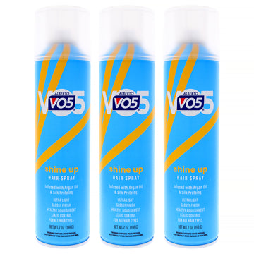 Shine Up Hair Spray by Alberto VO5 for Unisex - 7 oz Hair Spray - Pack of 3